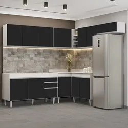 Armário de Cozinha Modulado de Canto 7 Peças CP22 Balcão sem Tampo Bra