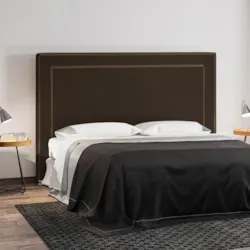 Cabeceira Cama Box Casal 140cm Mali Z37 Veludo Marrom - Mpozenato