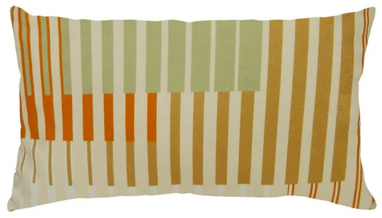 Capa de Almofada Olimpya em Suede Tons Verde Fendi - Listras - 60x30cm