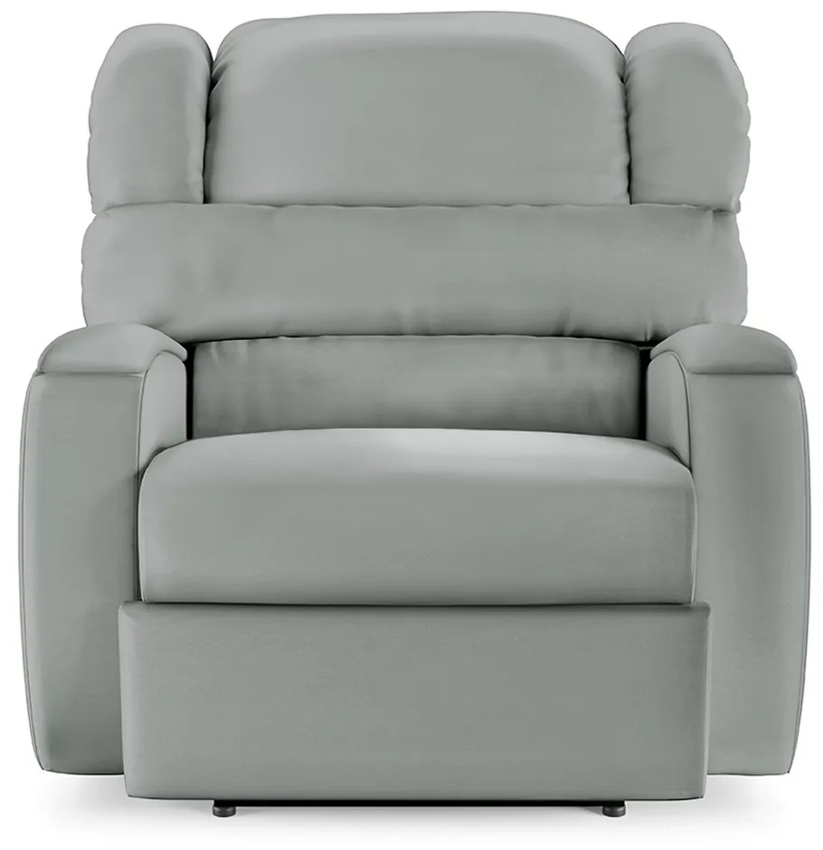 Poltrona do Papai Sala de Cinema Reclinável Kylie Power Elétrica Massagem USB PU Cinza G23