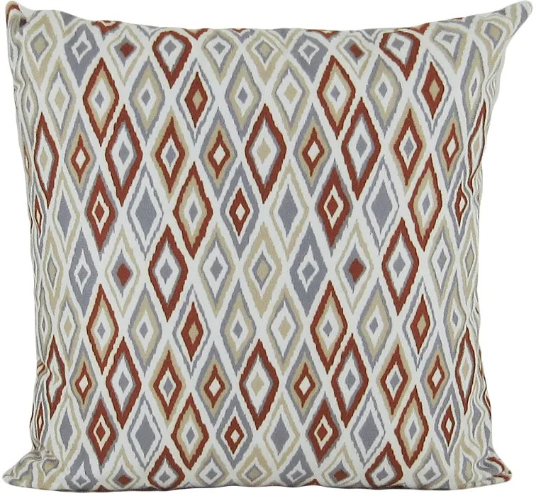 Capa almofada LYON Veludo estampado Losango Terracota 50x50cm