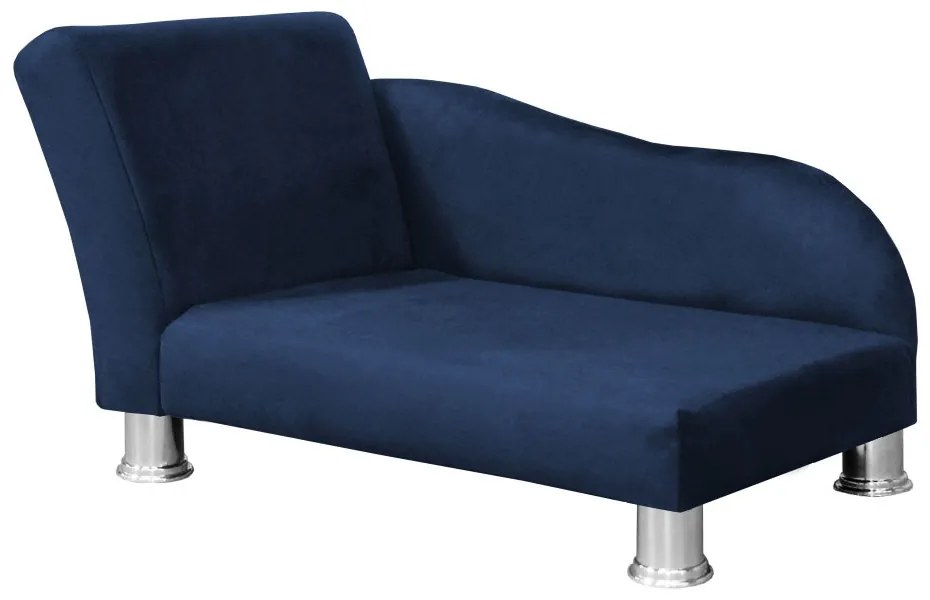 Divã Cama Pet Luxo para Cães E Gatos Elegante Confortável Suede Azul Marinho