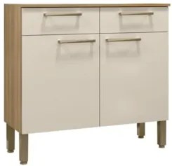 Balcão de Cozinha Com Tampo 91cm Vivian Plus Freijó/Soft Z06 - Mpozena