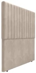 Cabeceira Cama Box King 193cm Estofada Plutus Veludo Bege Z04 - Mpozen