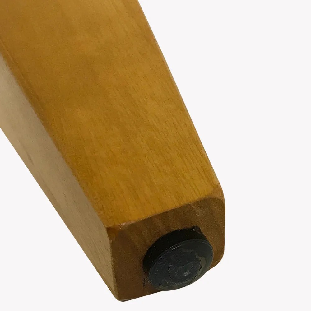 1 Pé Chanfrado Castanho 10cm com Rosca Metal para Móveis D10 - D'Rossi