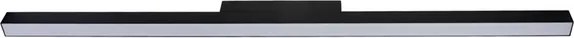 Plafon Led Sobrepor Retangular 24W Luz Amarela Fit - PRETO