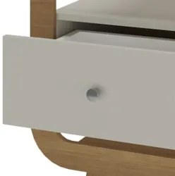 Mesa de Canto Lateral 55cm Para Quarto Nora Off/Pinho A09 - Mpozenat