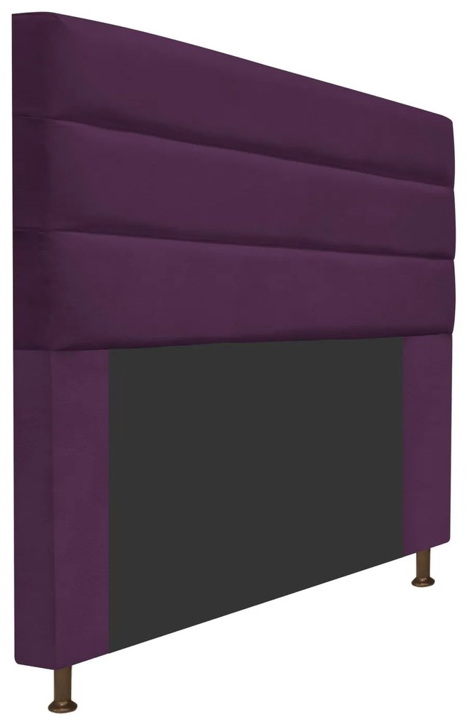 Cabeceira Estofada Turim 160 cm Queen Size Suede Roxo - ADJ Decor