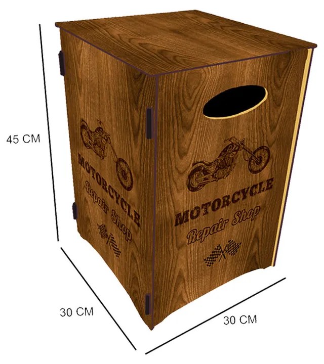 Caixa Organizadora Tema Moto 45x30 cm - D'Rossi