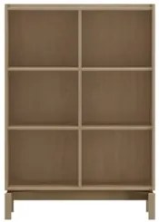Cristaleira Portas Vidro 80cm Pé Madeira Soleil Tauari/Grafite F07 - M