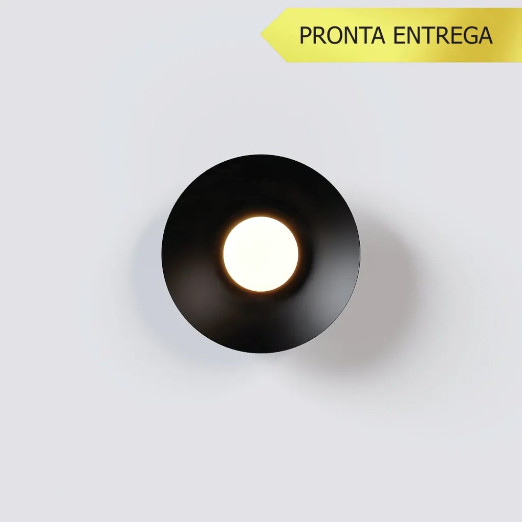 Arandela Tod Dish Egg Small Ø26Cm Led 12W 3000K - Qimporta Ar2525 (PRETO)