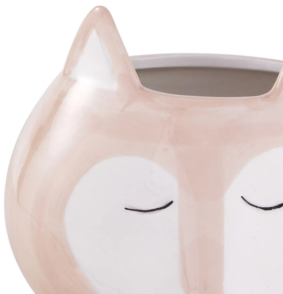 Cachepot "Raposa" Rose Em Ceramica 12x16 cm M02 - D'Rossi