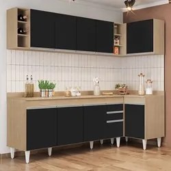 Armário de Cozinha Modulado de Canto Esquerdo 5 Peças CP53 Balcão com