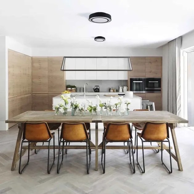 Plafon Sobrepor Aluminio Doha - PRETO / BRANCO