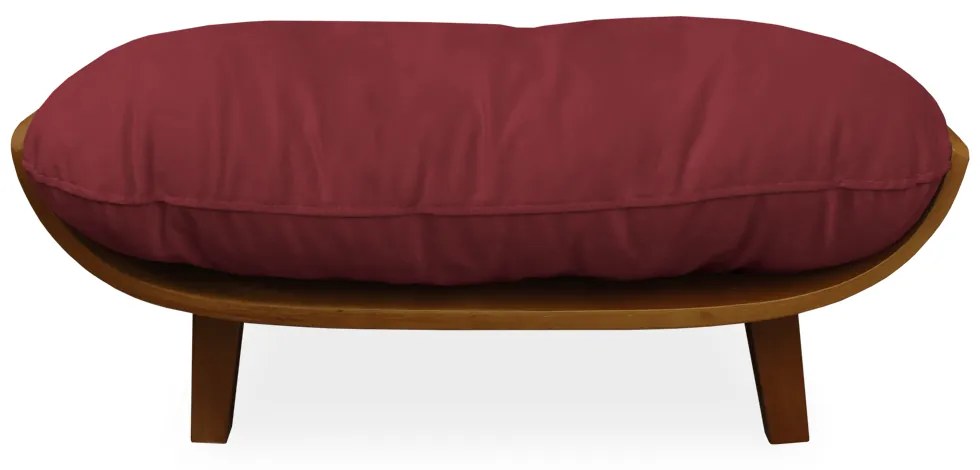 Cama Pet Costela para Cães e Gatos Almofadada Suede Bordo