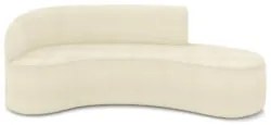 Sofá 4 Lugares Para Sala 220cm Orgânico Wendi Boucle Bege I01 - Mpoze