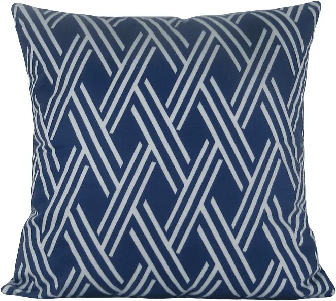 3 Capas para Almofadas Soft Veludo Geométrico Azul 43x43cm