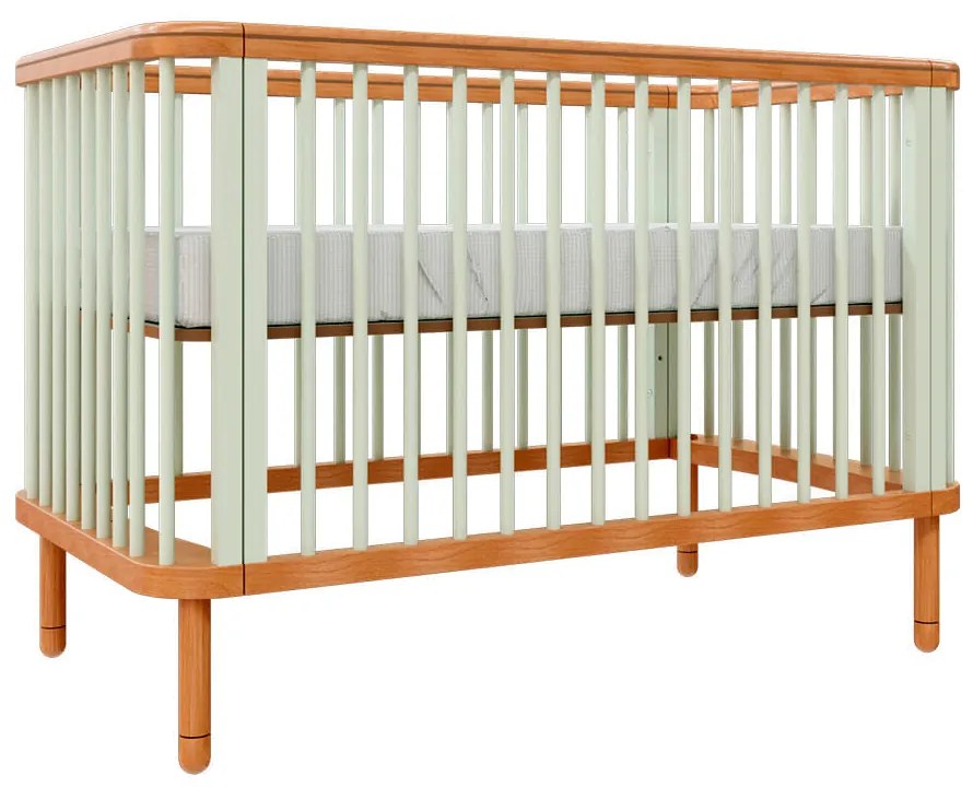 Berço Evolutivo Joy 3 em 1 Pés Madeira - Verde Old