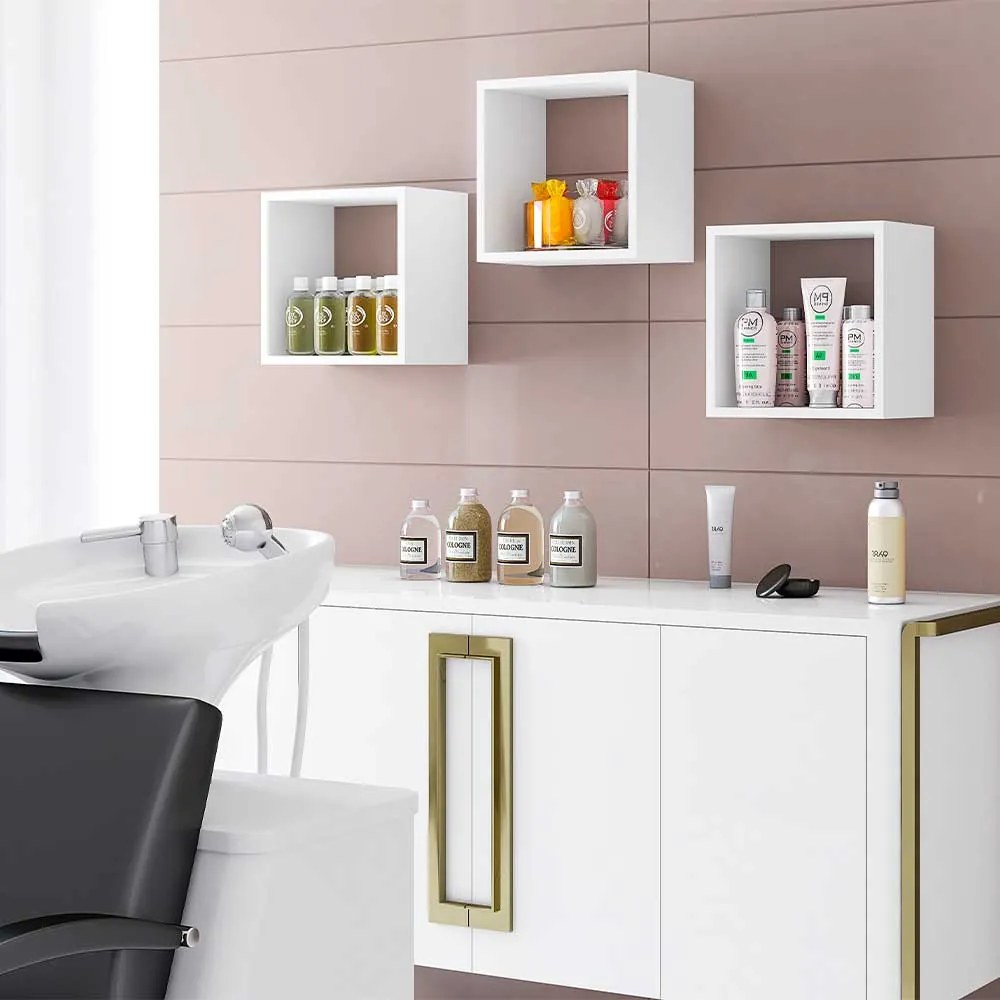 Kit 6 Nichos Organizador 30x30cm Branco G01 - Gran Belo