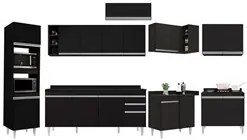 Armário de Cozinha Modulada de Canto 9 Peças CP05 Balcão com Tampo Pre