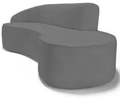 Sofá Living  4 Lugares 300cm Braço Esquerdo Mozart D06 Linho Cinza Esc