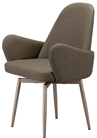 Cadeira Felicity Giratória Trama Oliva Base Champagne - 77390 Sun House