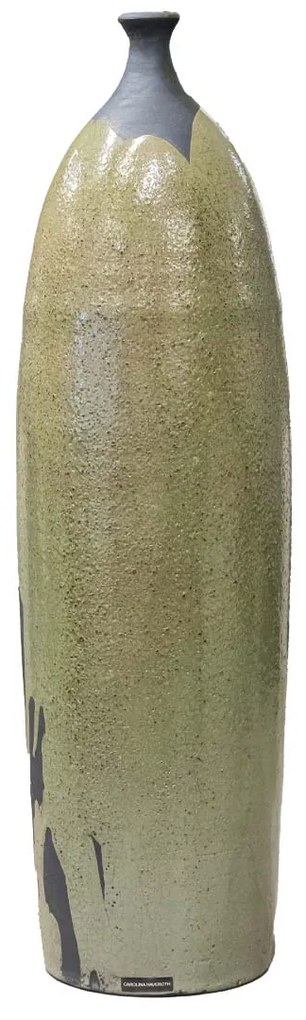 Vaso Garrafa decorativo em Cerâmica Carolina Haveroth – Rakú Alto Brilho