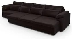 Sofá Retrátil 5 Lugares Para Sala 414cm Dijon Couro Bordô S07 - Mpozen