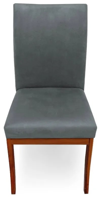 Conjunto 2 Cadeiras Raquel para Sala de Jantar Base de Eucalipto Suede Cinza