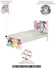 Cama Solteiro Infantil Para Colchão 188x88cm Ursinhos K06 - Mpozenato
