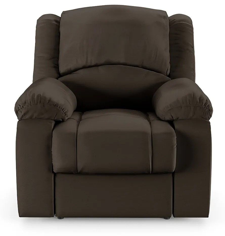 Poltrona do Papai Reclinável Sala de Cinema Madrid Power Elétrica Massagem USB PU Marrom  G23
