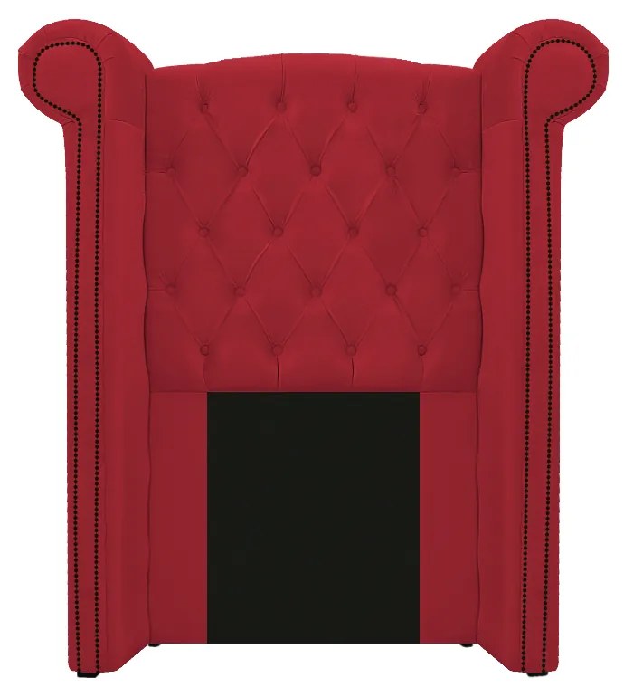 Kit Cabeceira e Calçadeira Veneza 100 cm Solteiro Suede Vermelho - ADJ Decor