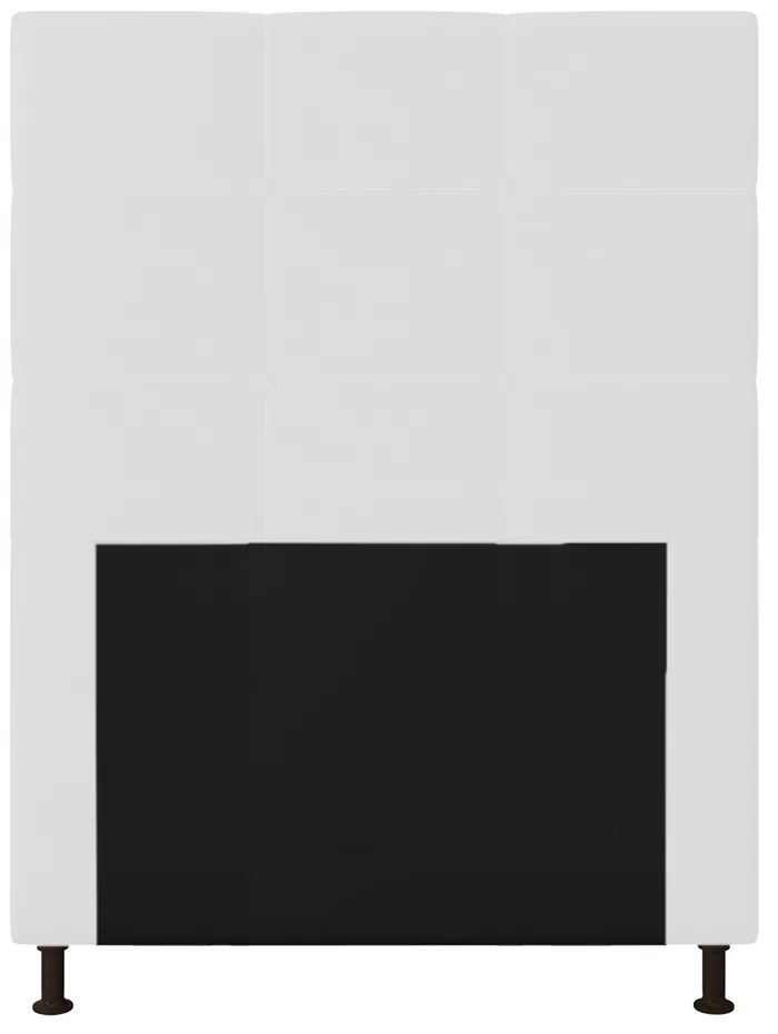 Cabeceira Stambul Para Cama Box Solteiro 90 cm Corino M11 - D'Rossi - Branco