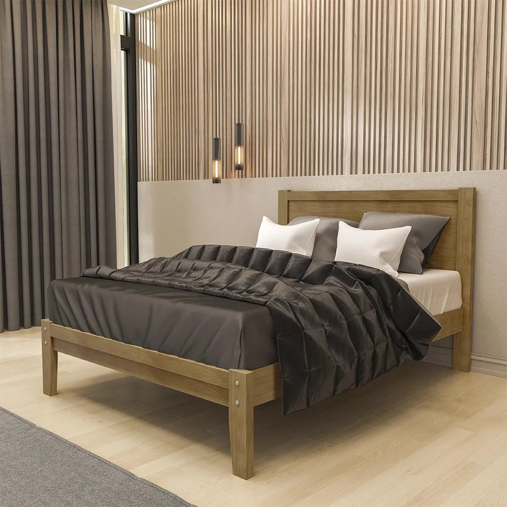 Cama Queen Size Madeira Maciça Cullen Freijó - G74 - Gran Belo