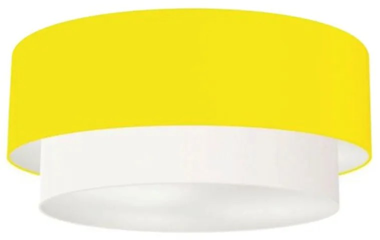 Plafon Para Quarto Cilíndrico SQ-3021 Cúpula Cor Amarelo Branco