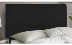 Cabeceira Cama Box Casal King 193cm Luna Sintético Preto Z51 - Mpozena