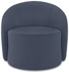 Sofá 2 Lugares 140cm Wendi e Poltrona Steve Suede Azul Marinho I01 -