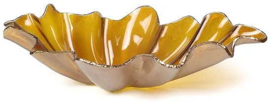 Centro de Mesa Anêmona 88 cm Âmbar com Borda Dourada Regina Medeiros
