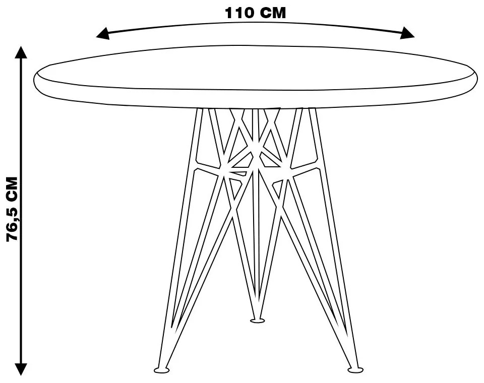 Mesa Sala de Jantar Cozinha Monary Redonda 110cm Grafite Madeira Maciça Driftwood G54 - Gran Belo