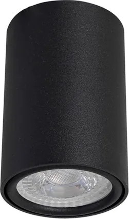 Plafon De Sobrepor Redondo Alumínio Ø5,7cm Lisse Ii - PRETO
