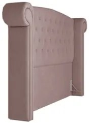 Cabeceira Cama Box Casal Queen 160cm Provença Z37 Veludo Rosê - Mpozen