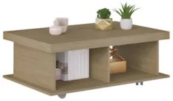 Mesa de Centro 90cm Para Sala Tamburato 50mm Kael Carvalho A09 - Mpoze