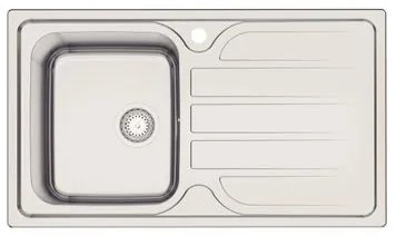 Cuba de Sobrepor Tramontina Marea Deep 34 Aço Inox Acetinado 86 x 50 cm com Furo para Torneira