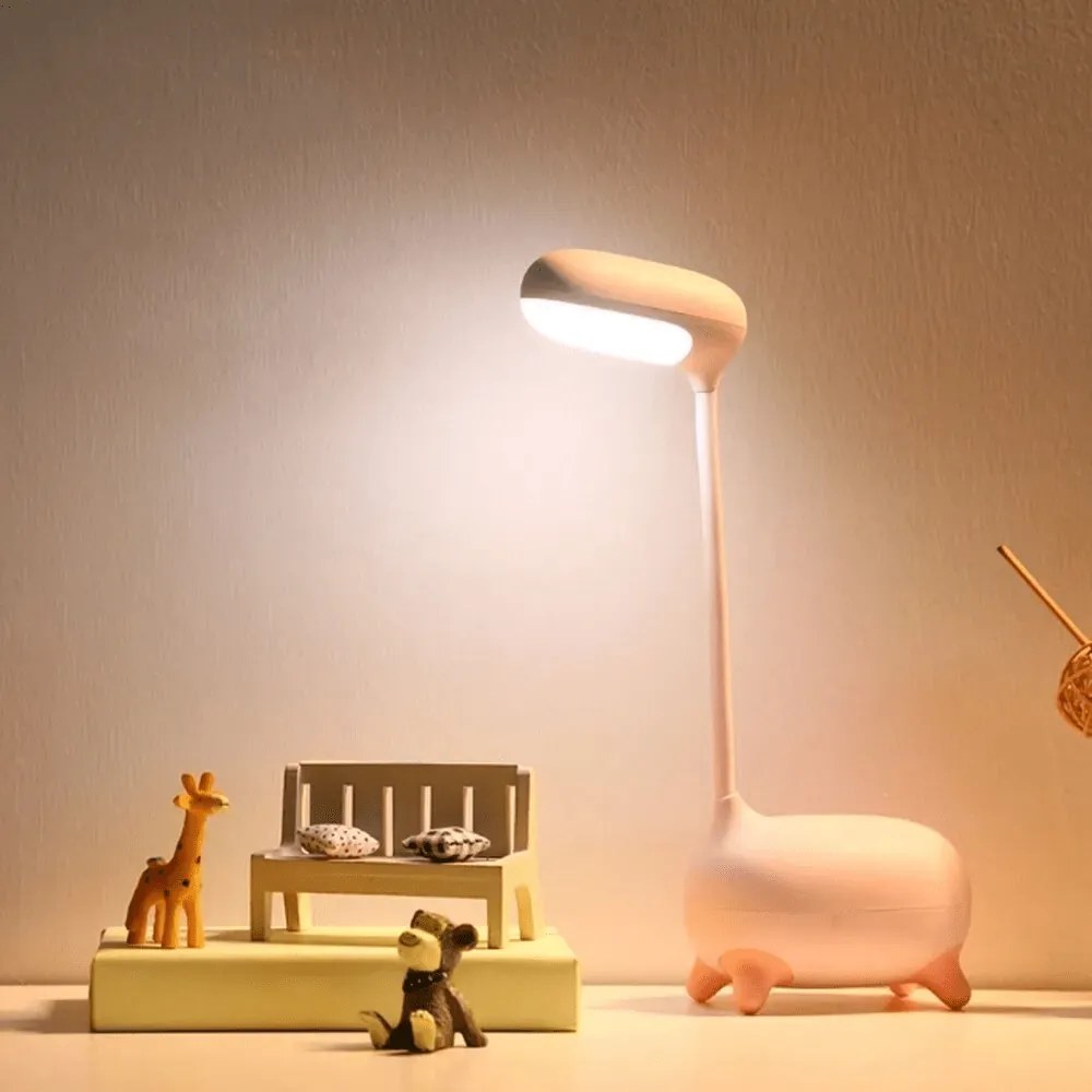 Luminaria Led Abajur Flexivel Leitura Estudo Quarto Girafinha