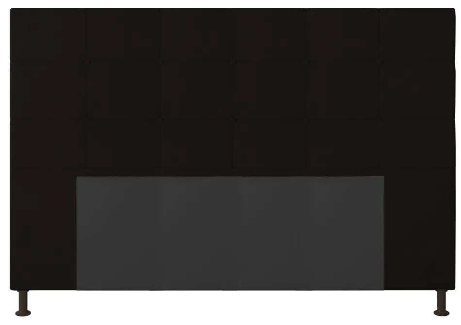 Cabeceira Casal Queen Cama Box 160cm para Quarto Stambul Suede M11 - D'Rossi - Preto