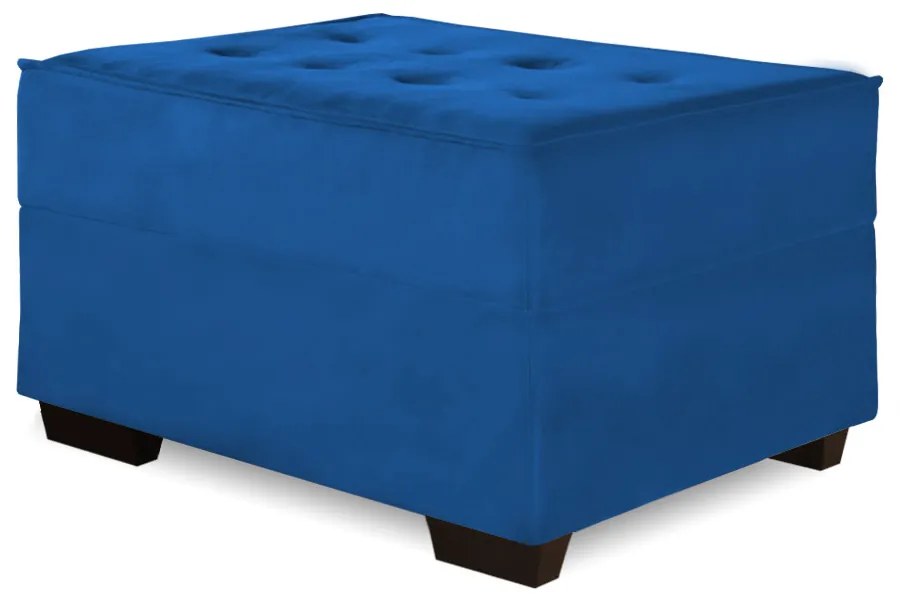 Puff Decorativo Coímbra 60x80 Suede Azul Royal