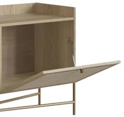 Rack Para Sala Bancada de TV 65 Pol Pé Metal Arlo A10 Hanover/Dourado