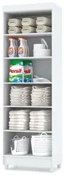 Armário Multiuso Cozinha Lavanderia 2 Portas Aline V02 Branco - Mpozen