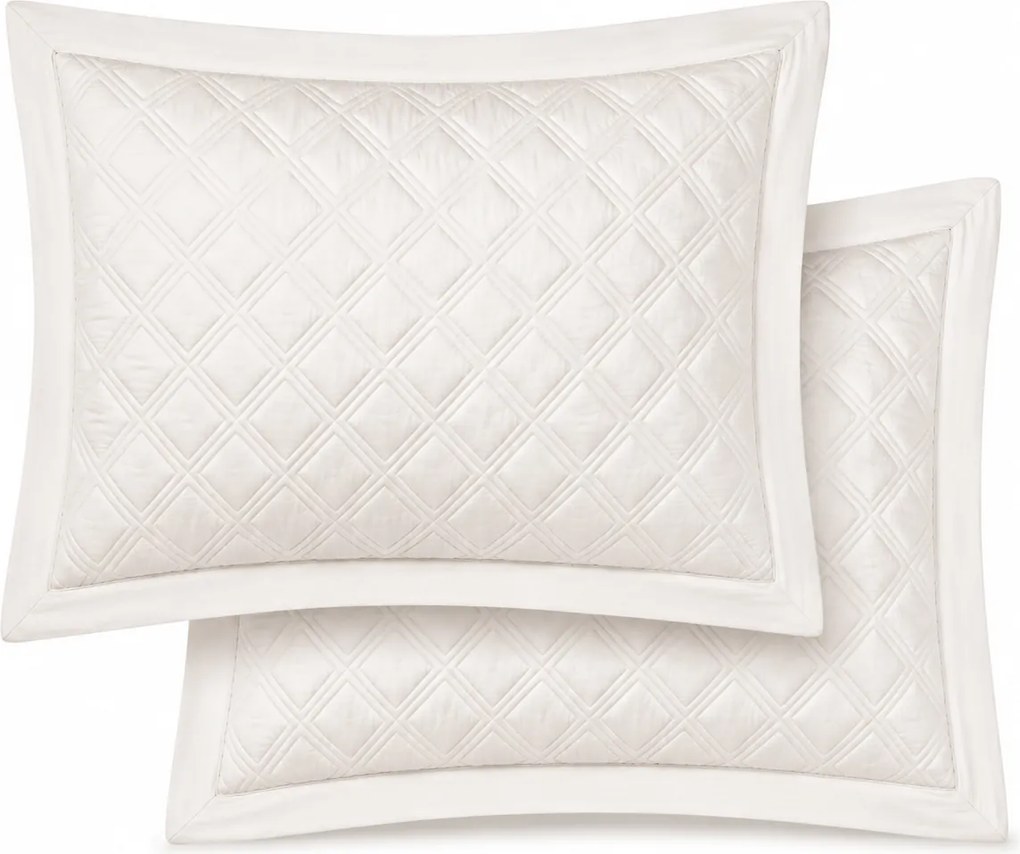 Jogo 2 Porta Travesseiros Literie Mist - Off White - 50x70cm  50x70cm