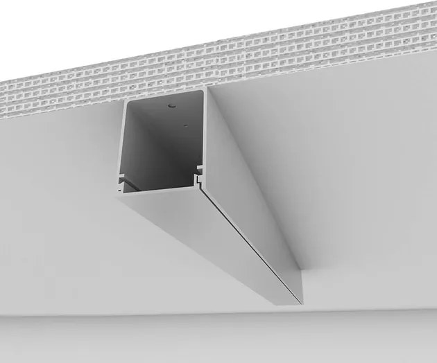 Perfil Sobrepor Aluminio Branco Sem Iluminacao 300Cm Fit40